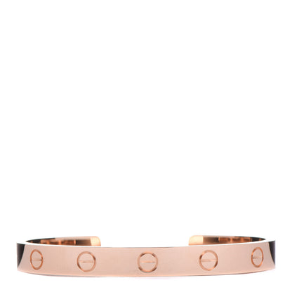 Cartier 18K Pink Gold LOVE Cuff Bracelet 16 1 of 5