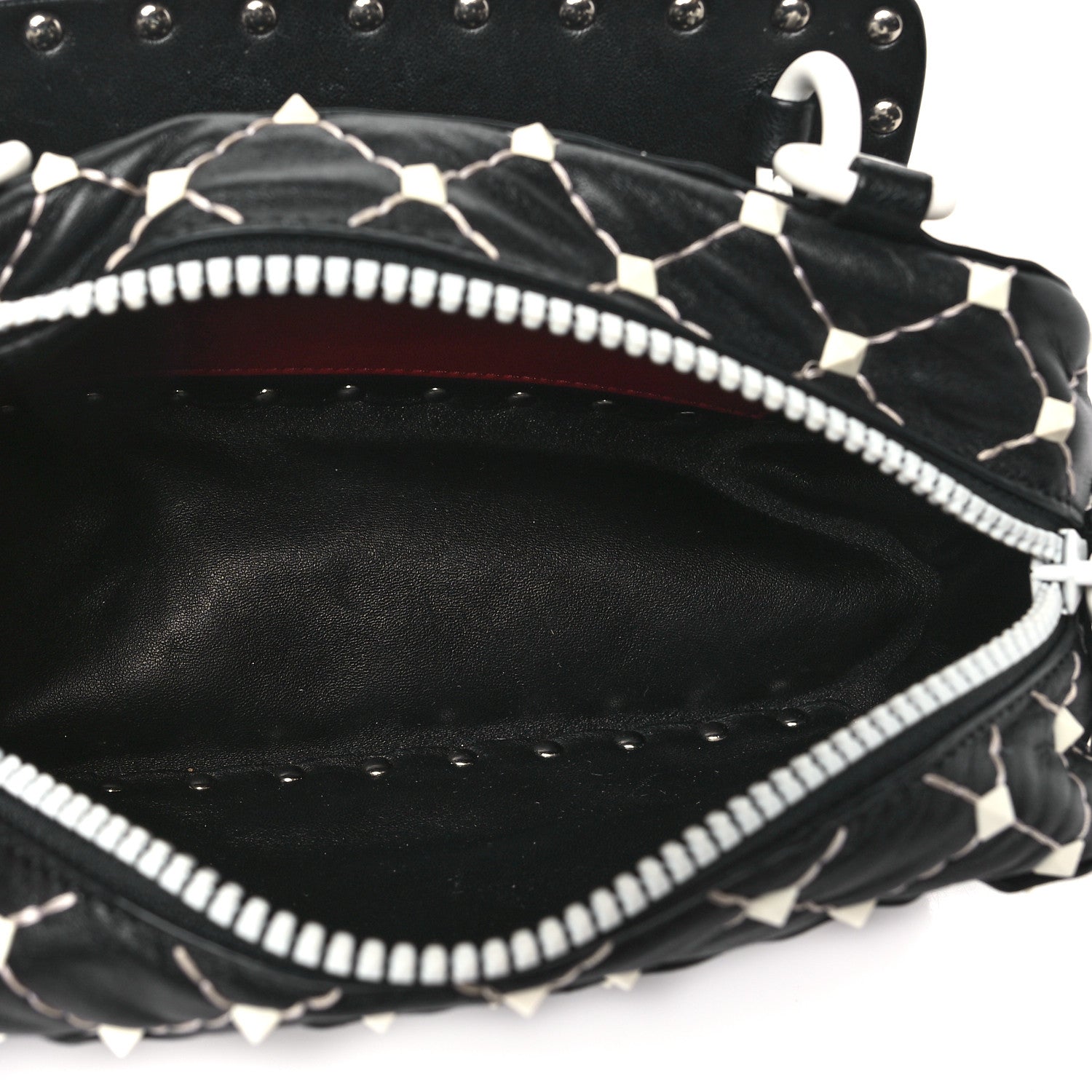 Valentino Garavani Lambskin Free Rockstud Spike Camera Bag Black 5 of 10
