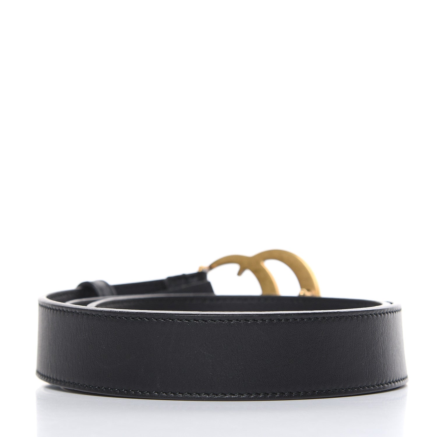 Gucci Calfskin Double G 30mm Belt 80 32 Black 3 of 6