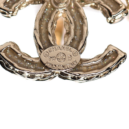 Chanel Crystal CC Earrings Light Gold 4 of 5