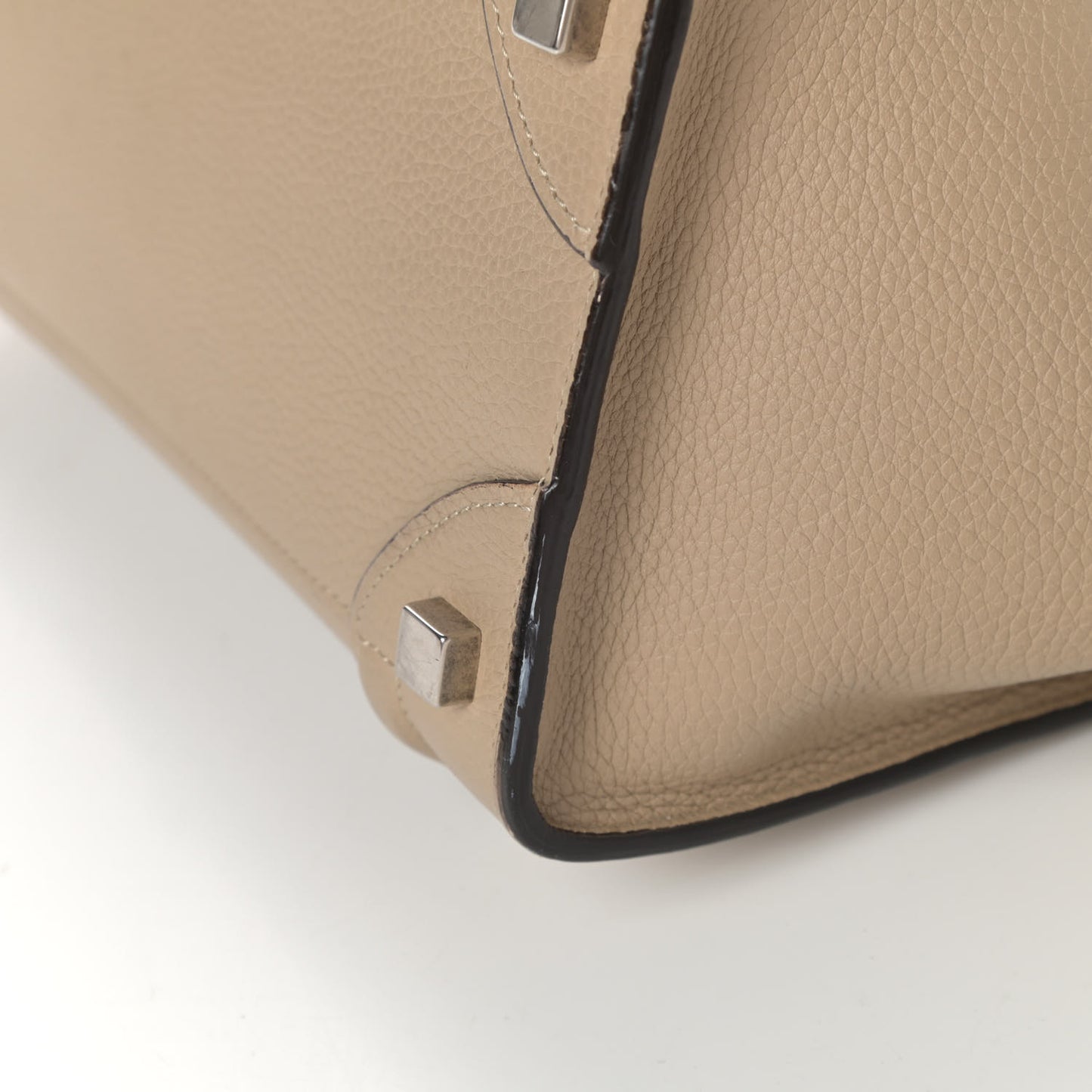 Drummed Calfskin Micro Luggage Dune