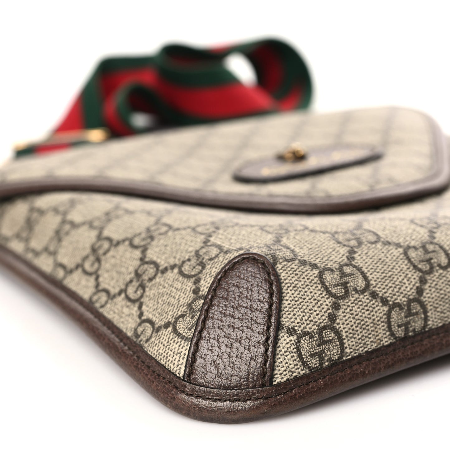 GG Supreme Monogram Web Medium Neo Vintage Flap Messenger Bag Beige New Acero