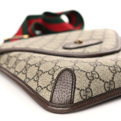 Gucci GG Supreme Monogram Web Medium Neo Vintage Flap Messenger Bag Beige New Acero 8 of 11