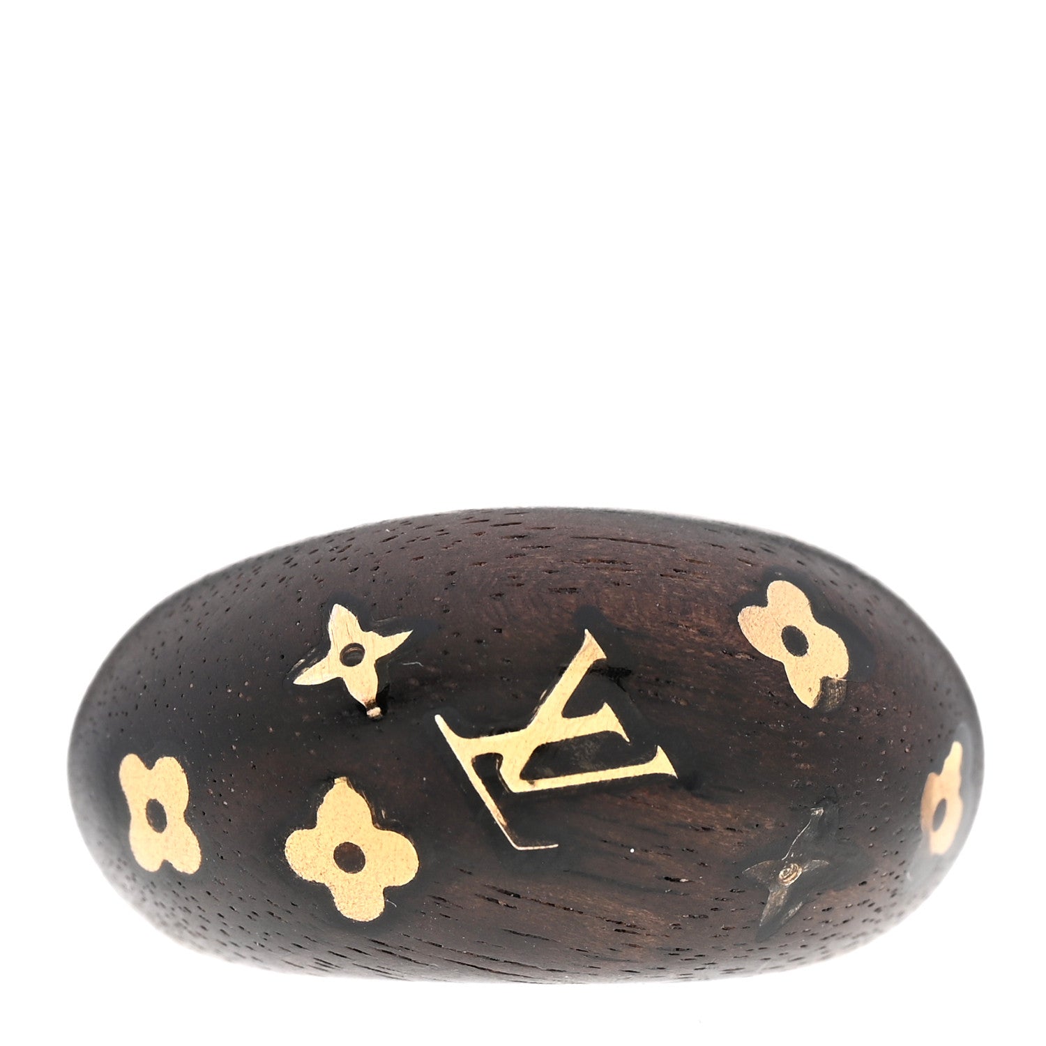 Louis Vuitton Tiger Wood Brass Ring L Brown 1 of 4