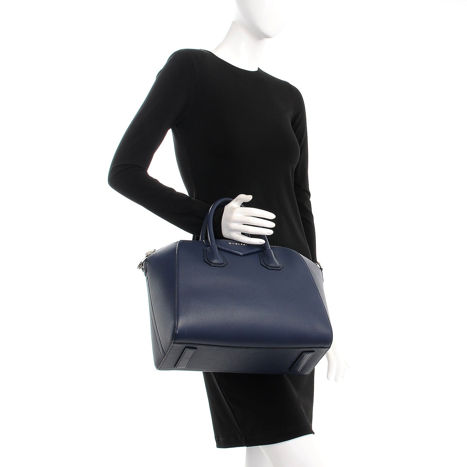 Givenchy Sugar Goatskin Medium Antigona Navy 3 of 8
