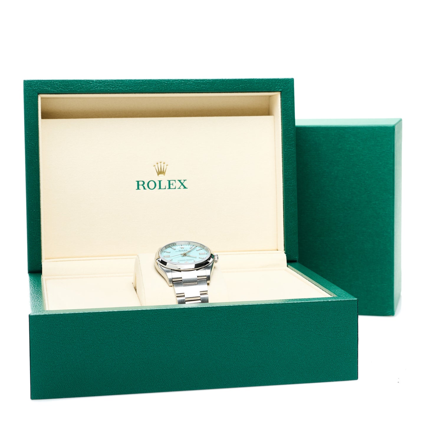 Stainless Steel 36mm Oyster Perpetual Watch Turquoise 126000