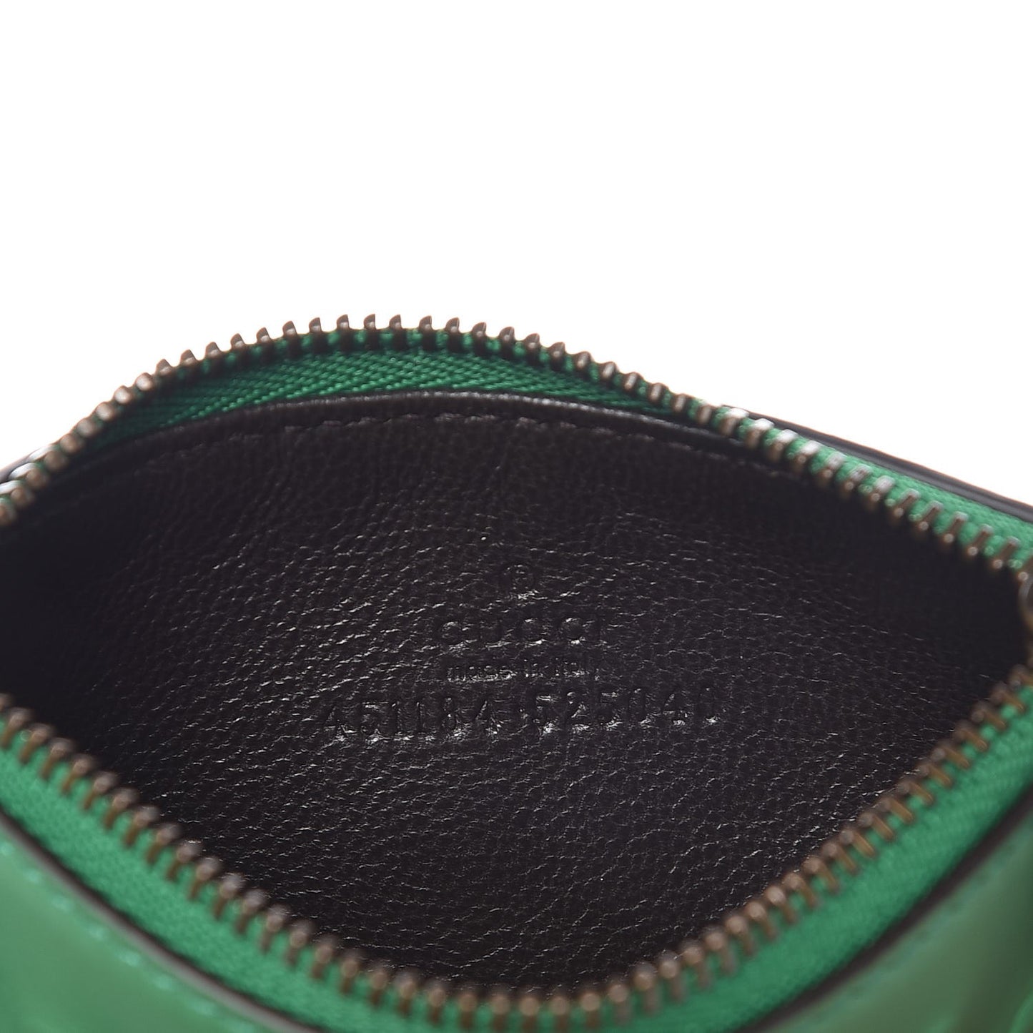 Calfskin Blind For Love Embossed Coin Case Card Holder Green