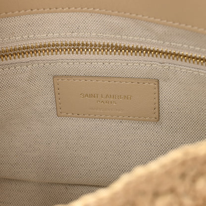 Saint Laurent Raffia Monogram Medium Jamie Natural Avorio 6 of 11
