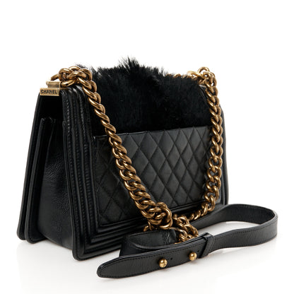 Chanel Goat Hair Medium Celtic Boy Flap Black 3 of 10