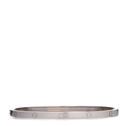 Cartier 18K White Gold Small LOVE Bracelet 18 3 of 6