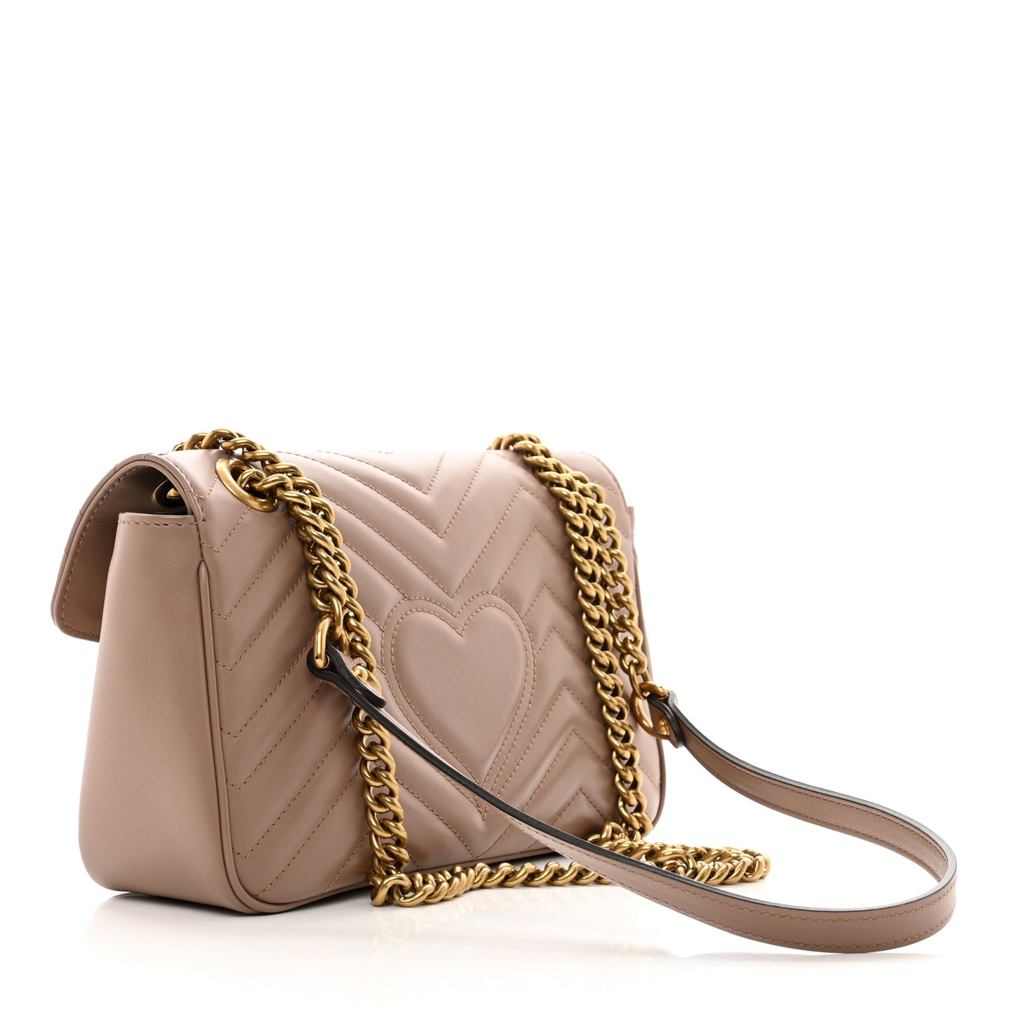 Calfskin Matelasse Small GG Marmont Shoulder Bag Porcelain Rose