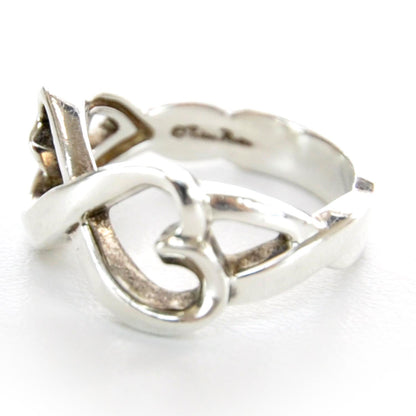 Tiffany Sterling Silver Paloma Picasso Double Loving Heart Ring 8 4 of 6