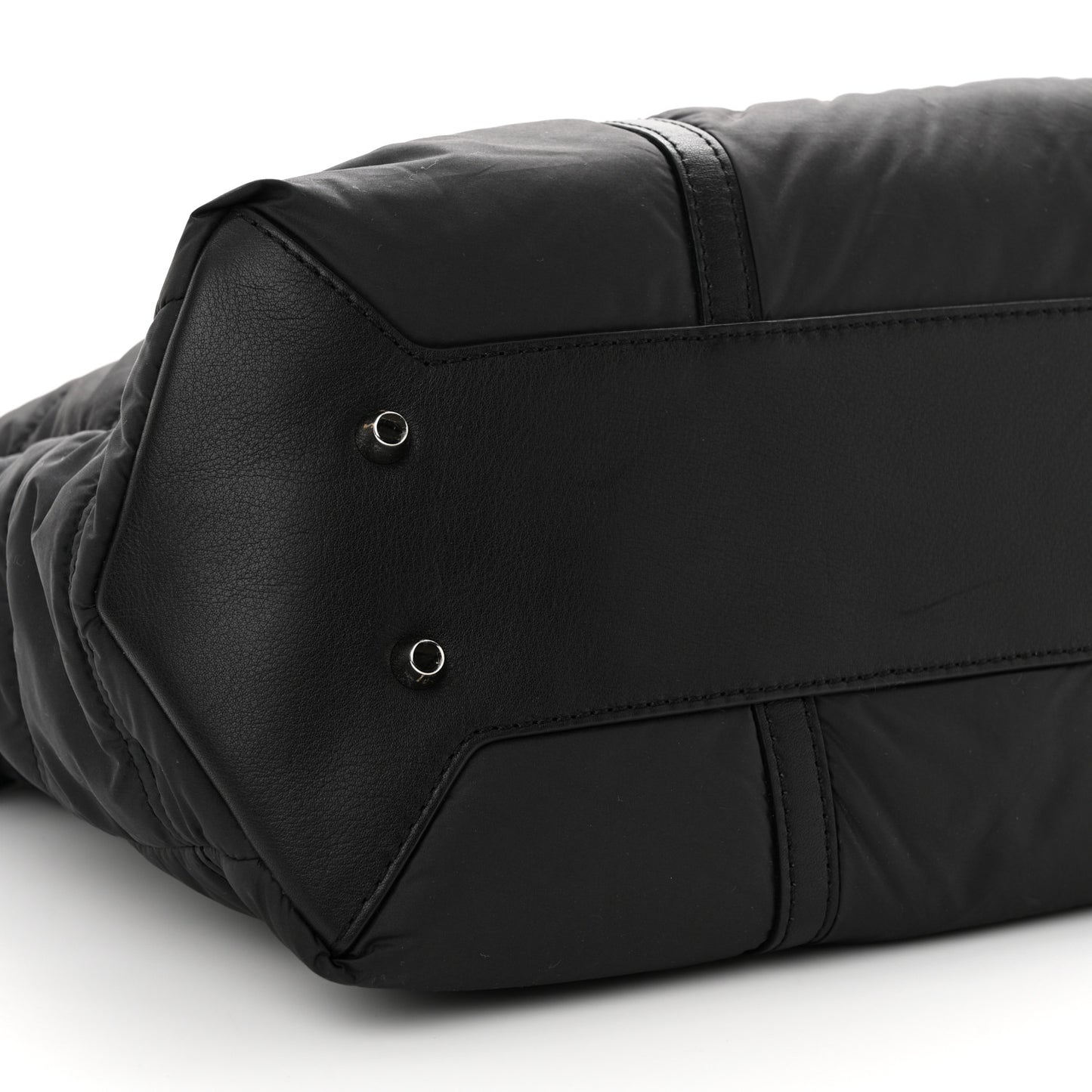 Nylon House Check Quilted Abbey Diaper Bag Black