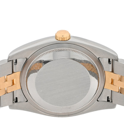 Rolex Stainless Steel 18K Yellow Gold Diamond 36mm Oyster Perpetual Datejust Watch Champagne 116233 4 of 4