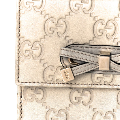 Gucci Guccissima Princy French Flap Wallet Off White 11 of 12