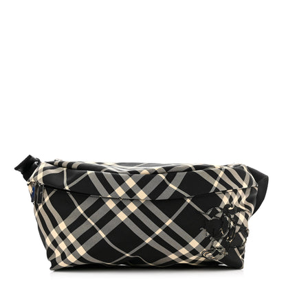 Burberry Nylon Essential Check Belt Bag Black Calico 1 of 10