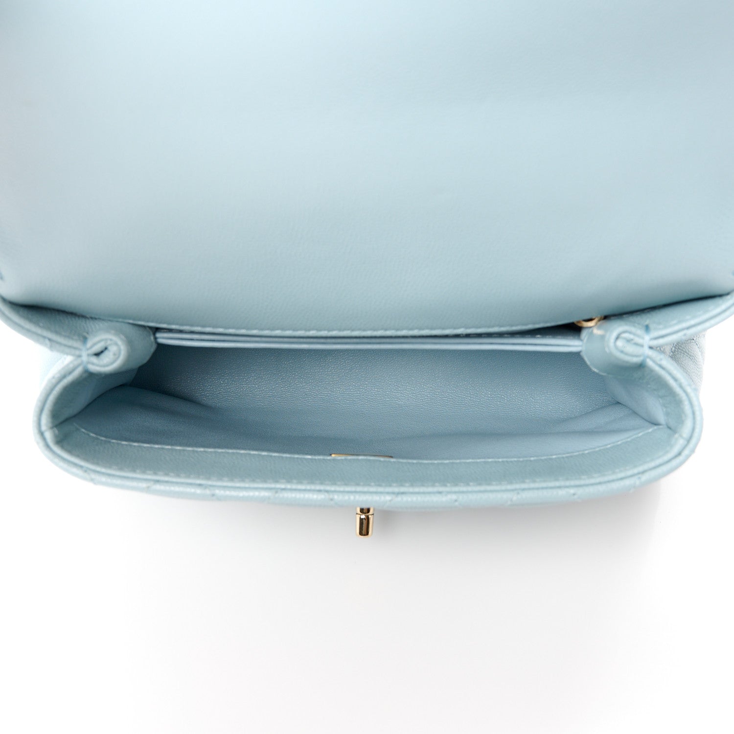 Chanel Caviar Quilted Mini Coco Handle Flap Light Blue 5 of 11