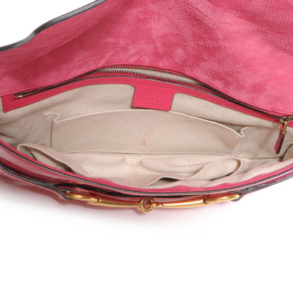 Gucci Patent Large Bright Bit Clutch Shocking Pink 6 of 9