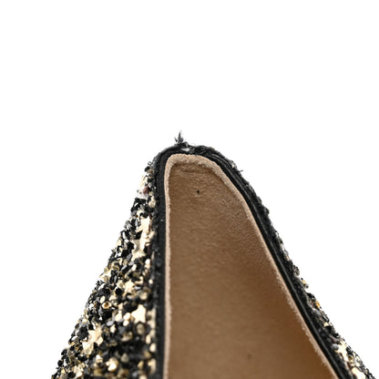 Jimmy Choo Glitter Pointy Toe Romy 60 Pumps 38.5 Gold Mix 5 of 8