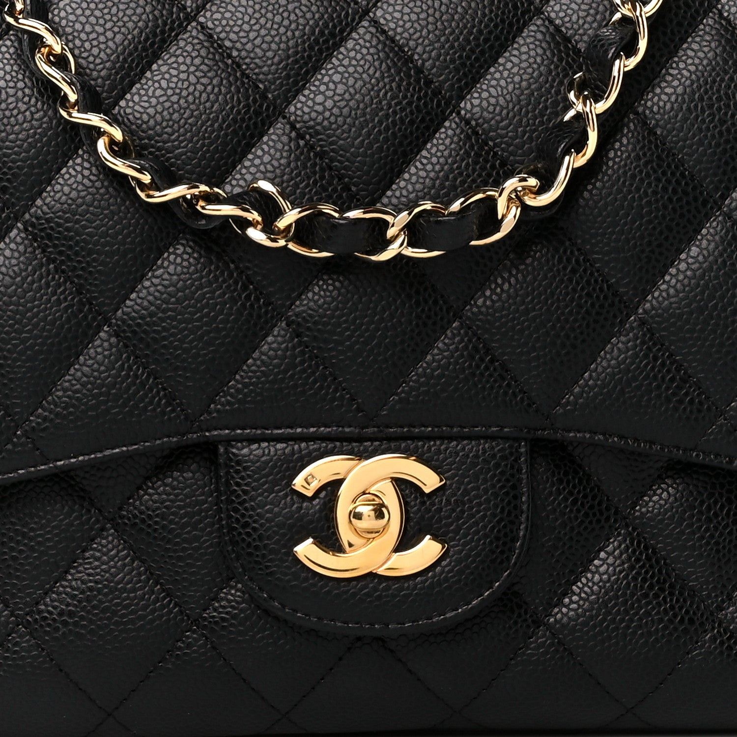 Chanel Caviar Quilted Jumbo Single Flap Black 9 of 9