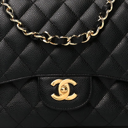 Chanel Caviar Quilted Jumbo Single Flap Black 9 of 9