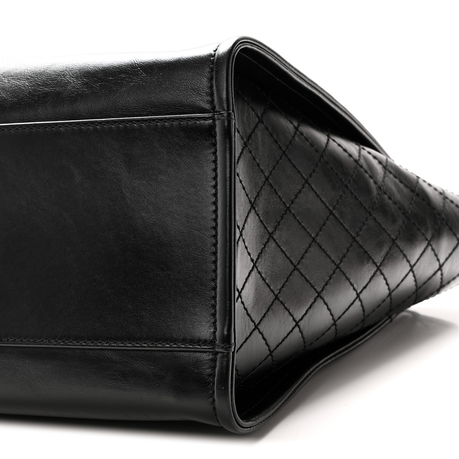 Chanel Aged Calfskin Medium Charms Deauville Tote Black 10 of 10
