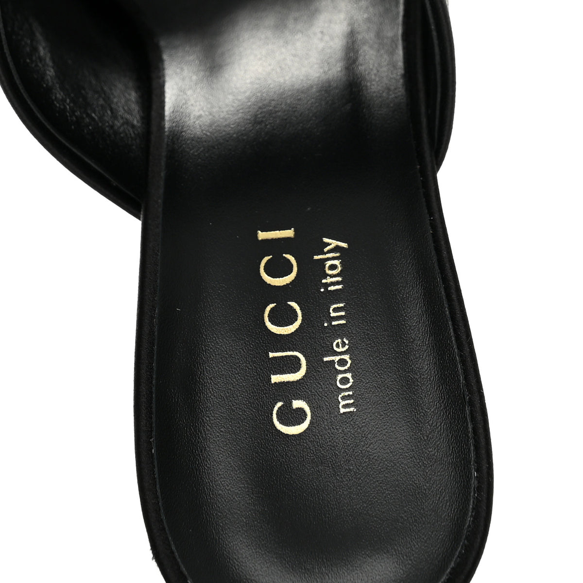 Gucci Raso Seta Logo Sandal Pumps 38 Black 8 of 10