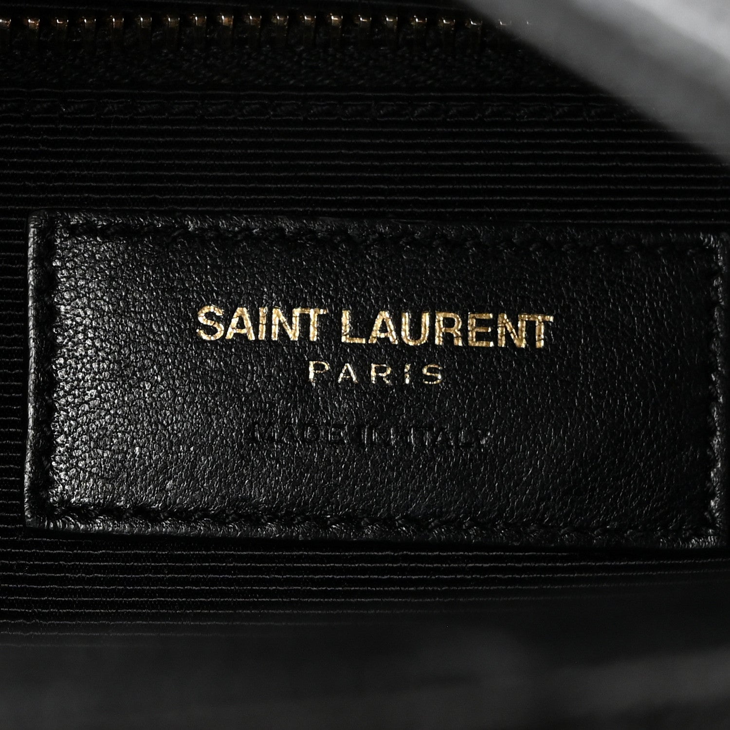 Saint Laurent Grain De Poudre Matelasse Chevron Large Monogram Satchel Black 6 of 10