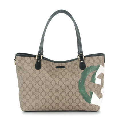 Gucci GG Plus Monogram Medium Italy Flag Unicef Tote Green 1 of 7