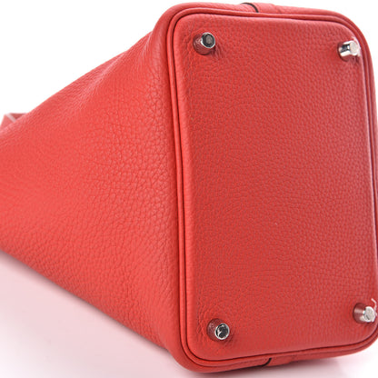 Hermes Taurillon Clemence Picotin Lock 18 PM Rouge Tomate 9 of 12