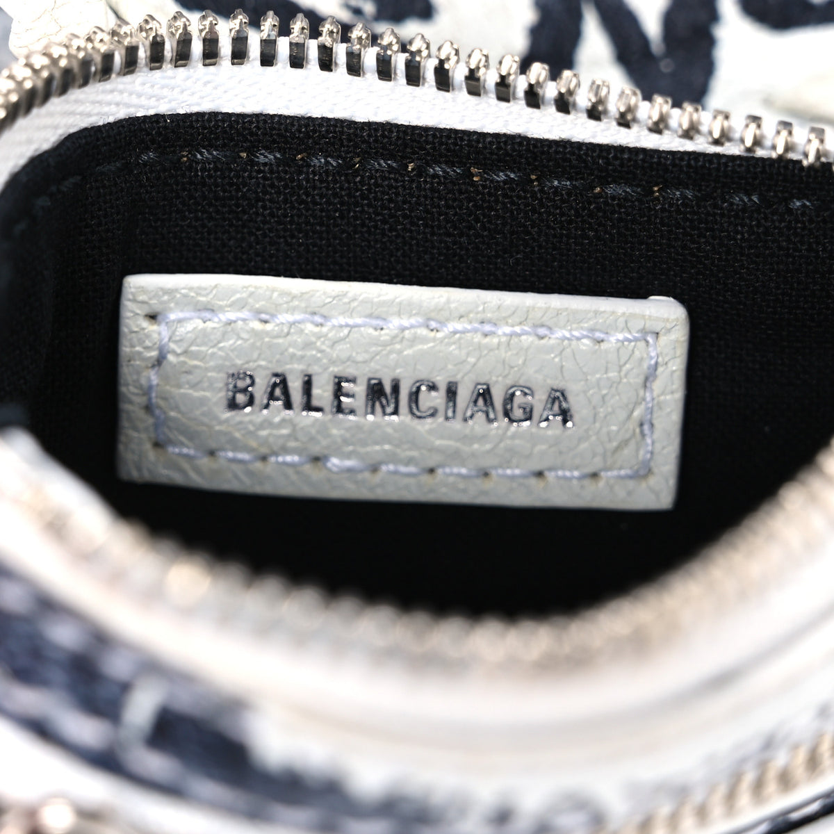 Balenciaga Agneau Arena Graffiti Neo Cagole Handbag XS White Black 10 of 14