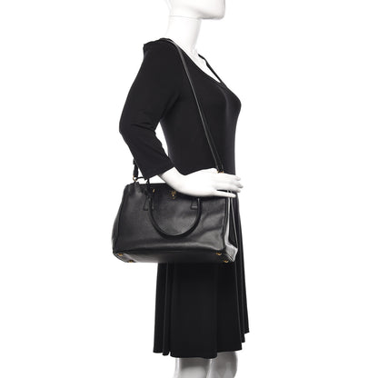 Prada Saffiano Small Galleria Double Zip Tote Black 2 of 11