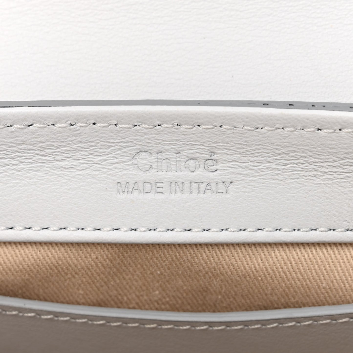 Calfskin Lizard Embossed Mini C Double Carry Light Cloud