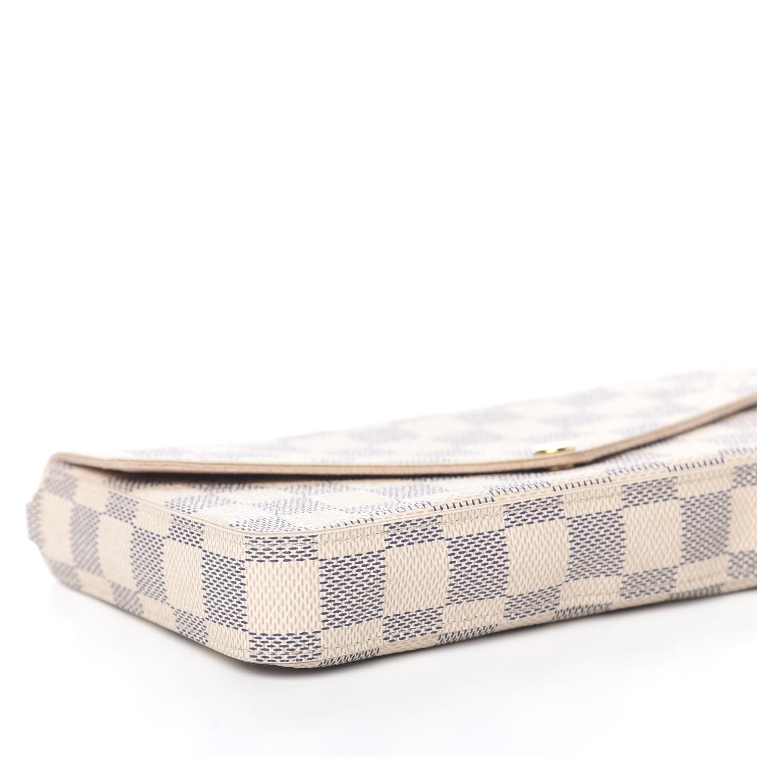 Louis Vuitton Damier Azur Pochette Felicie Chain Wallet Rose Ballerine 12 of 13