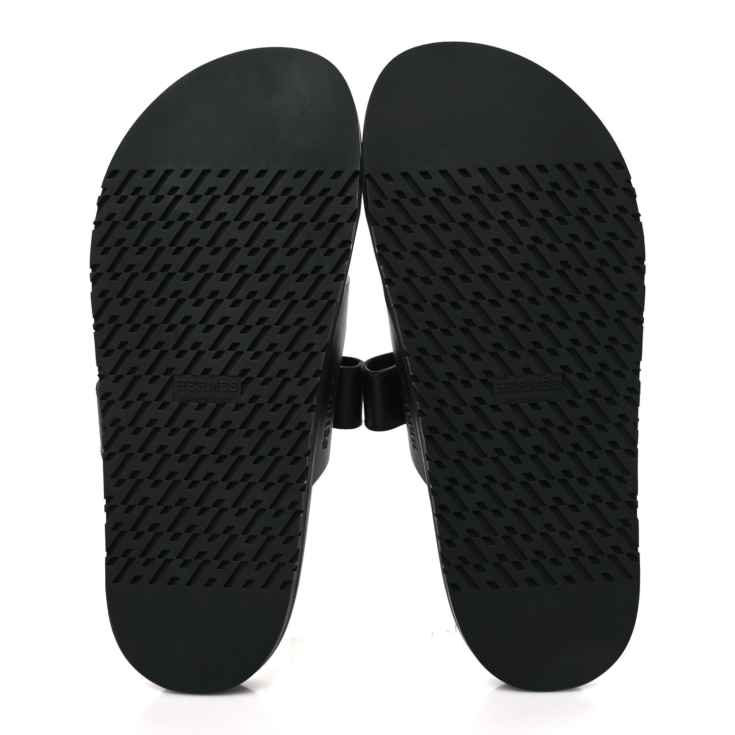 Hermes Calfskin Womens Chypre Sandals 38.5 Black 5 of 9