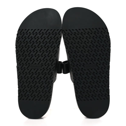 Hermes Calfskin Womens Chypre Sandals 38.5 Black 5 of 9