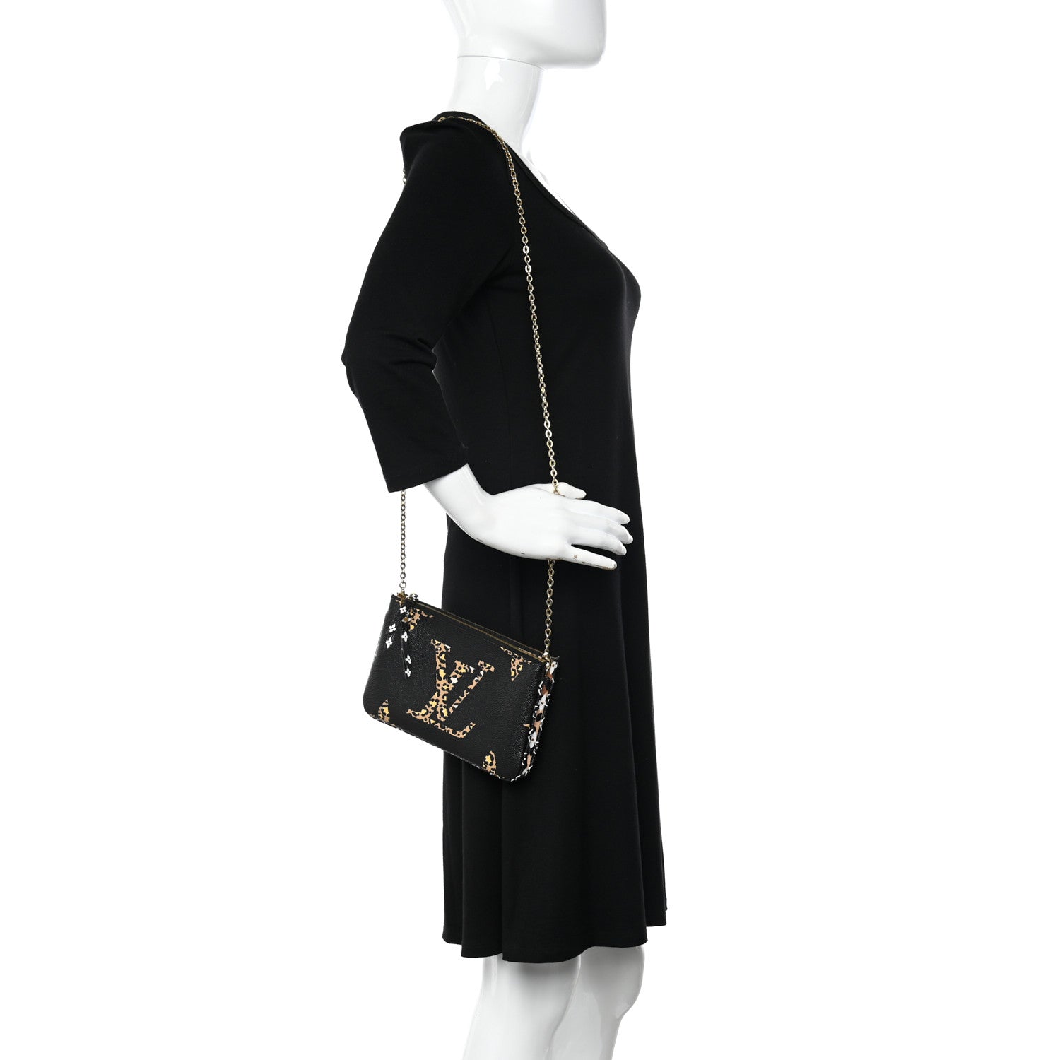 Louis Vuitton Monogram Giant Jungle Pochette Double Zip Black 2 of 9