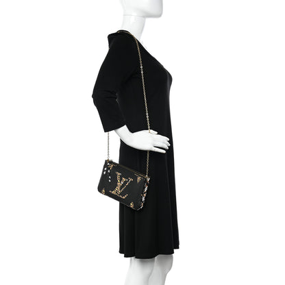 Louis Vuitton Monogram Giant Jungle Pochette Double Zip Black 2 of 9