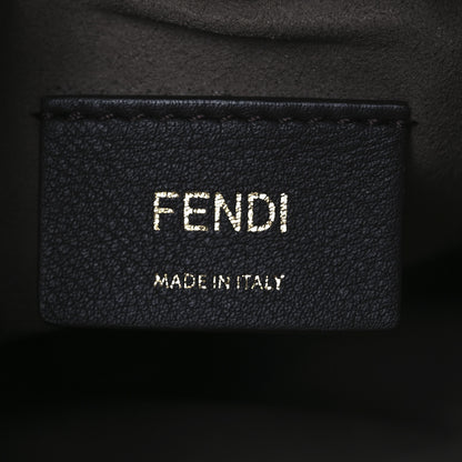 Fendi X SARAH COLEMAN Glazed Canvas Vitello King F is Fendi FF Vertigo Mini Mon Tresor Bucket Bag Cyber Blue White 6 of 11