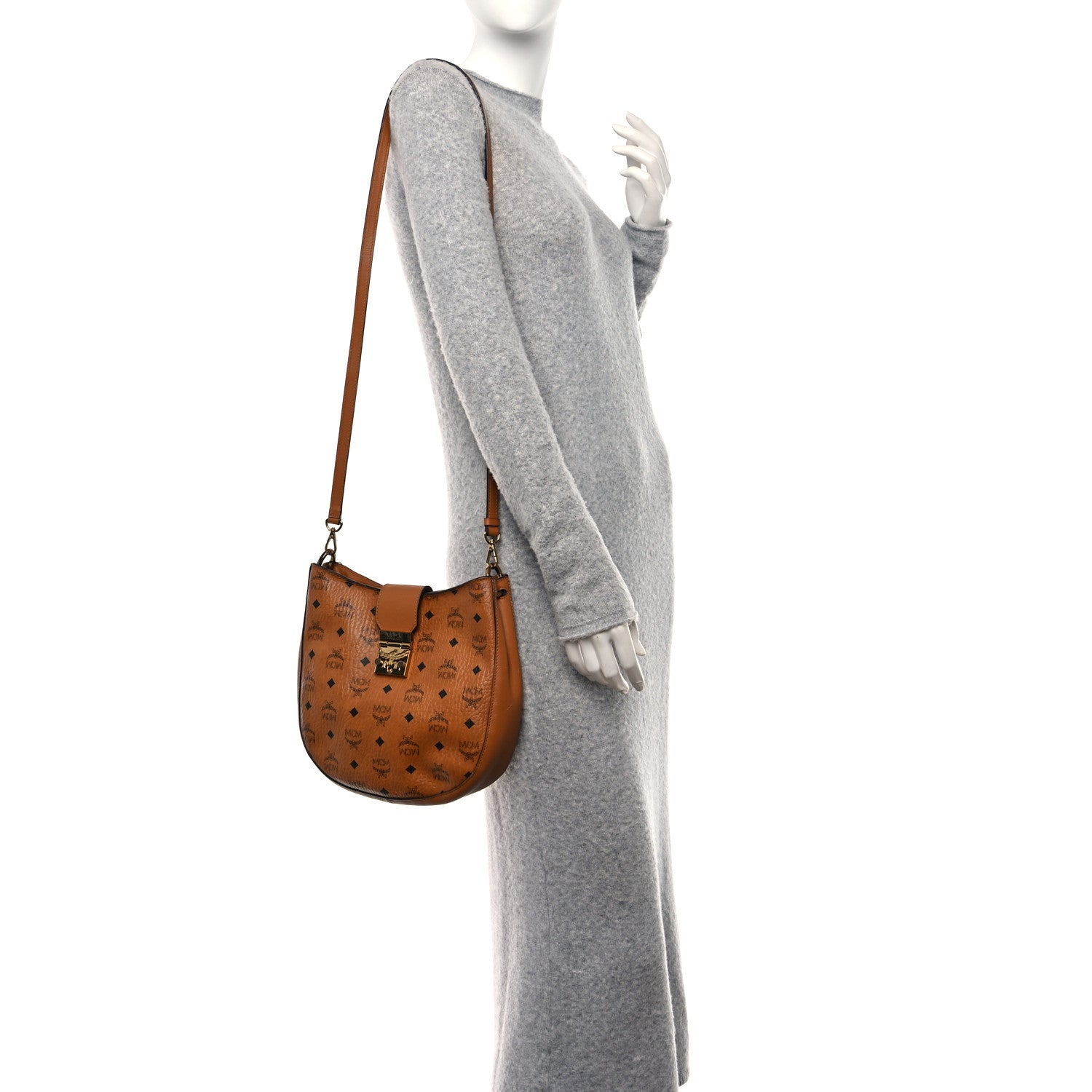 MCM Visetos Medium Patricia Hobo Cognac 2 of 15