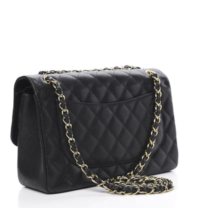 Chanel Caviar Quilted Jumbo Double Flap Black 2 of 11