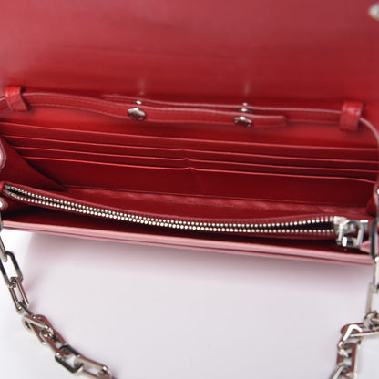 Miu Miu Nappa Matelasse Crystal Cherry Wallet On Chain Rosa 5 of 8