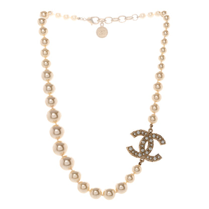 Chanel Pearl CC 100th Anniversary Necklace Light Gold 3 of 7