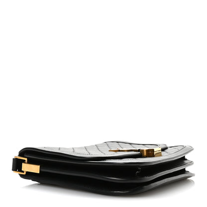 Saint Laurent Lambskin Quilted Monogram Medium Solferino Satchel Black 4 of 12