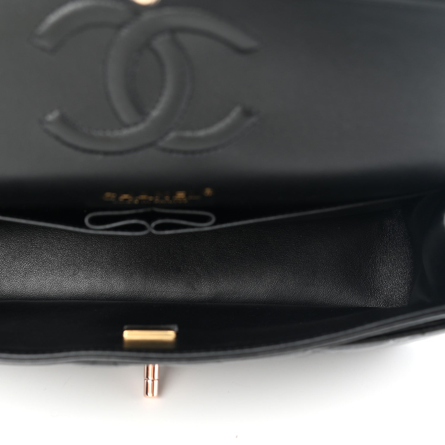 Chanel Lambskin Quilted Medium Double Flap Black 4 of 6