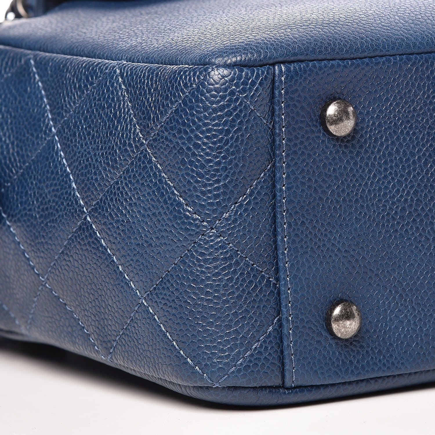 Chanel Caviar Lambskin Quilted Coco Break Camera Case Navy Blue 8 of 10
