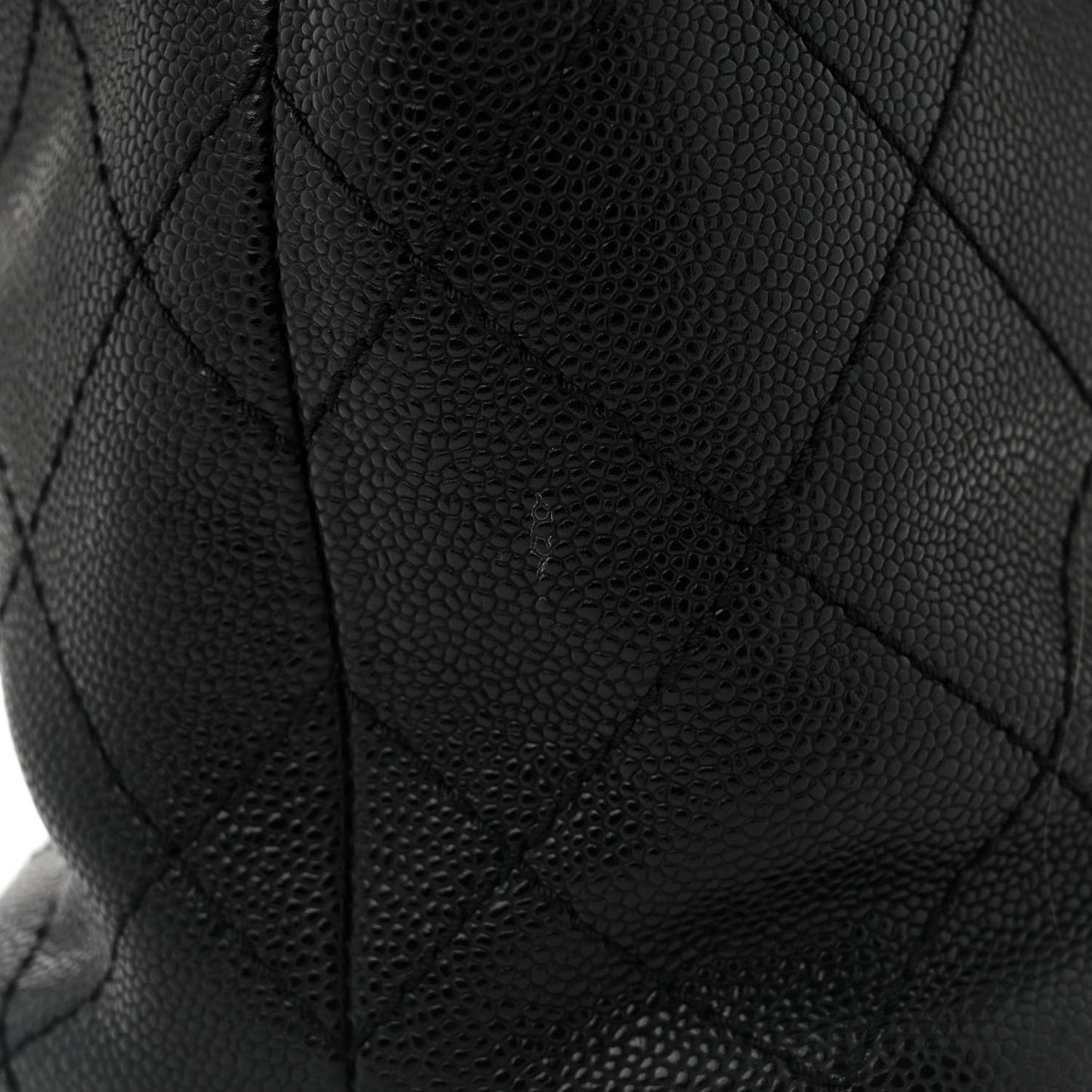 Grained Calfskin Shopping Fever Tote  Black