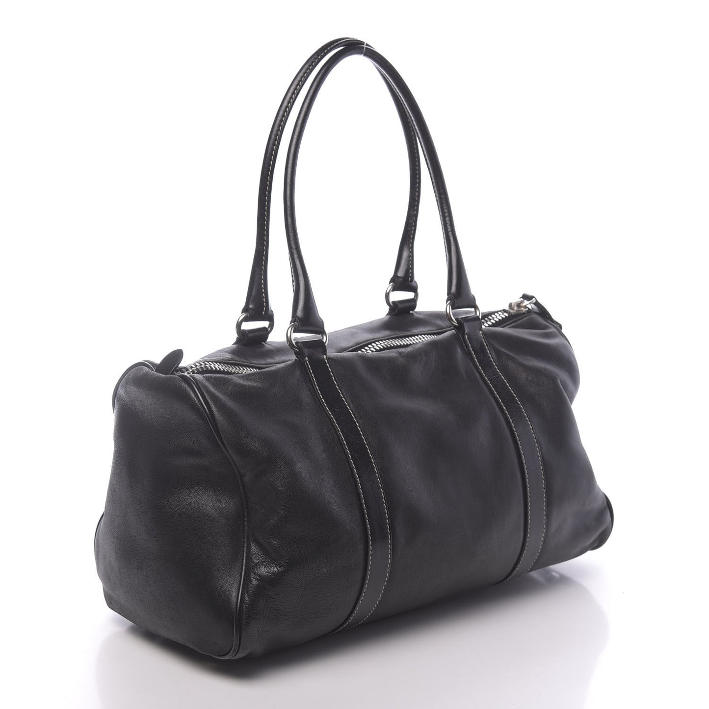 Soft Calfskin Nappa Shoulder Bag Black