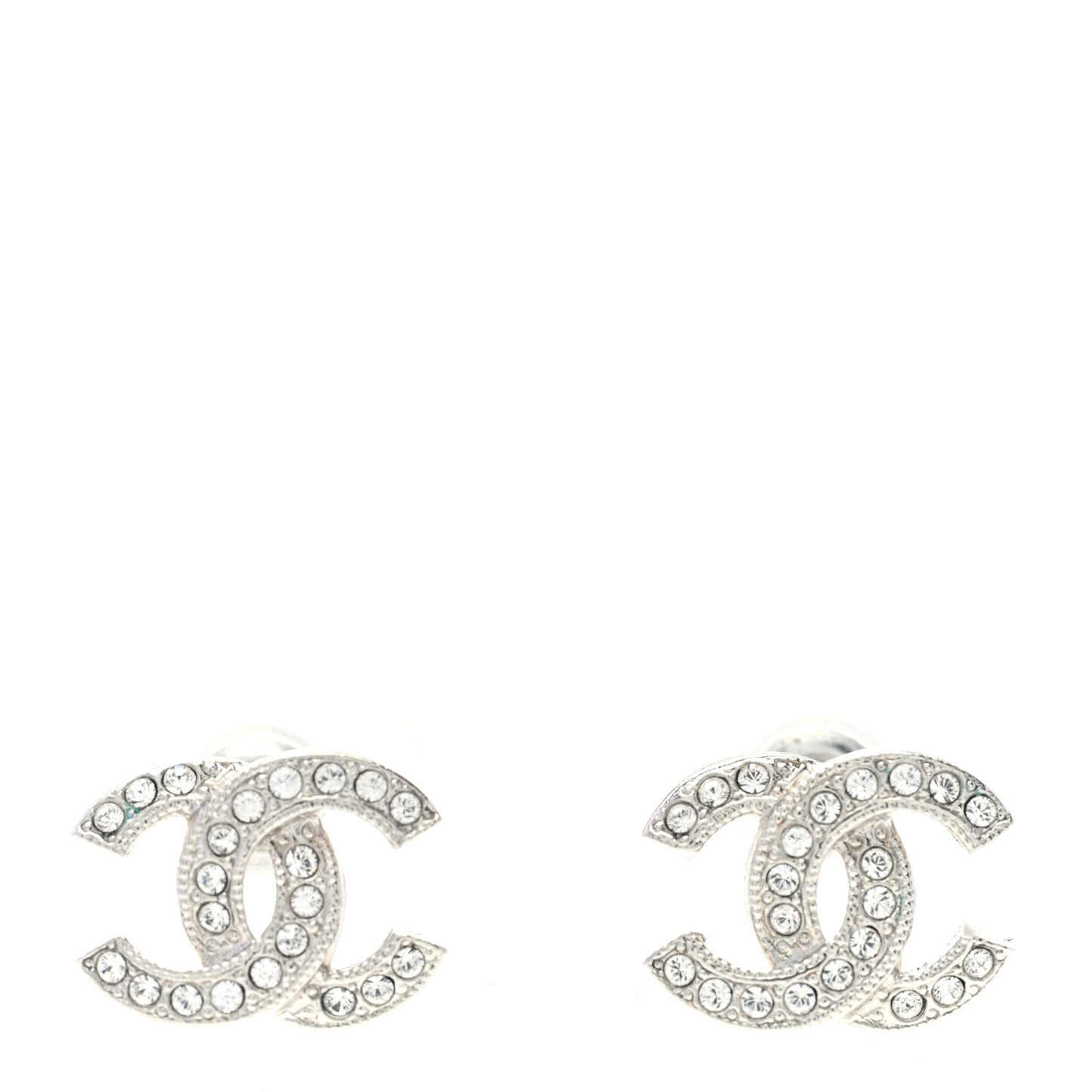 Crystal Timeless CC Earrings Silver