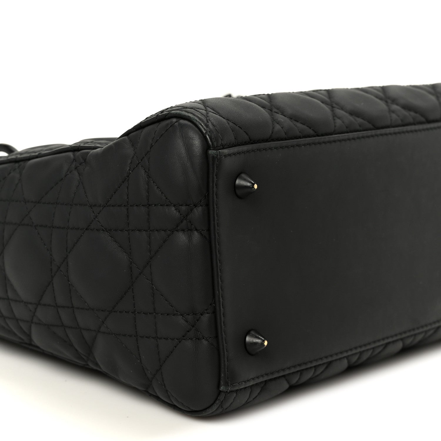 Christian Dior Ultra Matte Calfskin Cannage Medium Lady Dior Black 9 of 10